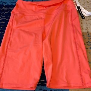 High-Waisted Coral Biker Shorts!